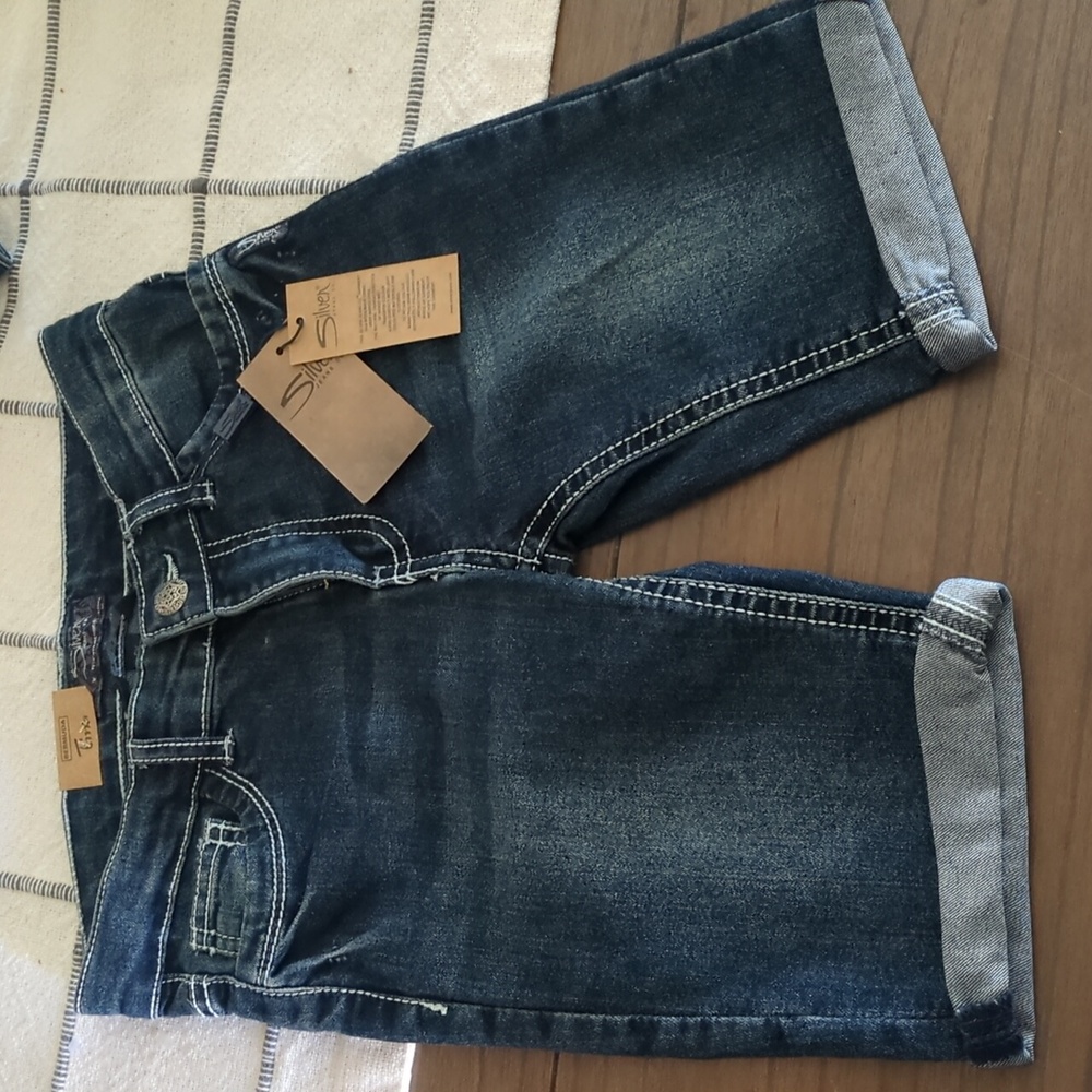 Silver Bermuda girl shorts